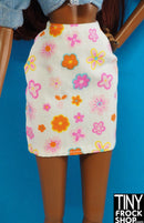 12" Fashion Doll Flower Pencil Skirt - Tiny Frock Shop