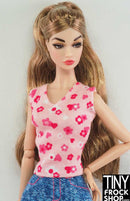 12" Fashion Doll Flower and Hearts Tank Top - Tiny Frock Shop
