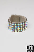 12" Fashion Doll Glass Rhinestone 4 Row Magnetic Choker Necklace by TINY FROCK