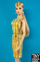 12" Fashion Doll Glitter Dot Slip Dress with B Belt - Tiny Frock Shop