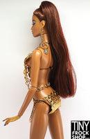 12" Fashion Doll Gold Banded Metal Jewelry Outfit by Pam Maness