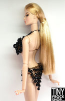 12" Fashion Doll Gold Black Beaded Metal Jewelry Outfit by Pam Maness