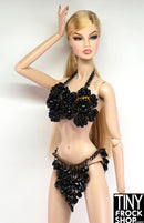 12" Fashion Doll Gold Black Beaded Metal Jewelry Outfit by Pam Maness