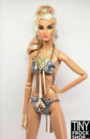 12" Fashion Doll Gold Pleather Metal Jewelry Outfit by Pam Maness