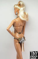12" Fashion Doll Gold Pleather Metal Jewelry Outfit by Pam Maness
