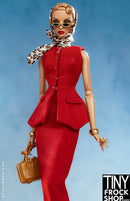 12 Inch Fashion Doll - Gone Rouge Outfit by Shantommo - Tiny Frock Shop