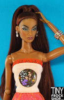 12" Fashion Doll Graphic Lace Trim Tube Top - Tiny Frock Shop