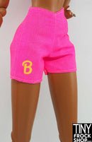 12" Fashion Doll Hot Pink B Cotton Shorts - Tiny Frock Shop
