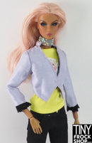 12" Fashion Doll Lilac Faux Dupioni Cropped Jacket