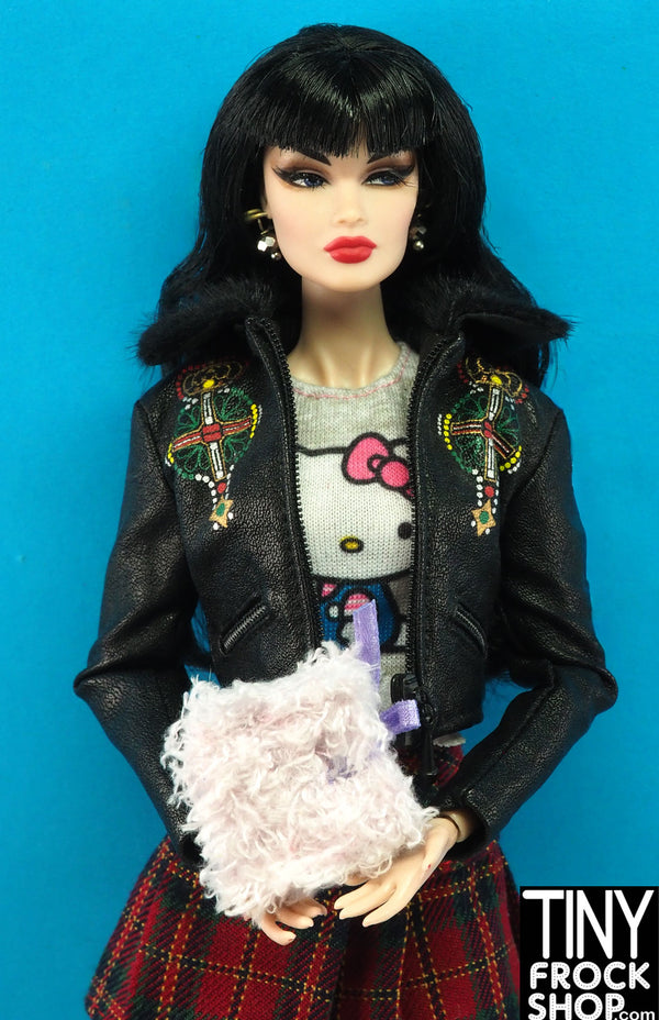 12"Fashion Doll Lilac Furry Notepad