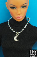 12" Fashion Doll Metal and Stone Moon Necklace