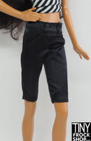 12" Fashion Doll Model Muse Black Satin Long Shorts