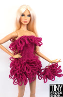 12" Fashion Doll Natalie Dress with Bag by Knits4Dolls - More Colors