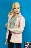 12" Fashion Doll Pale Pink Oversized Jacket
