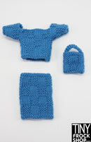 12" Fashion Doll Penny Top and Skirt with Bag by Knits4Dolls - More Colors