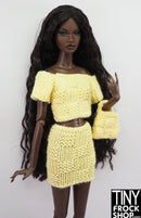 12" Fashion Doll Penny Top and Skirt with Bag by Knits4Dolls - More Colors