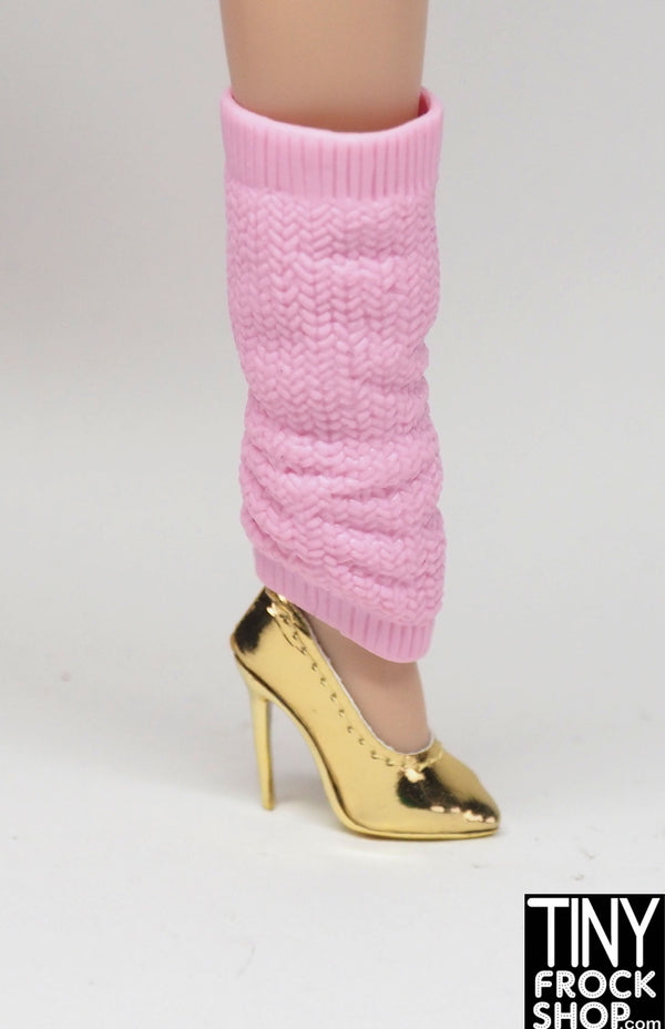 12"Fashion Doll Pink Faux Leg Warmers