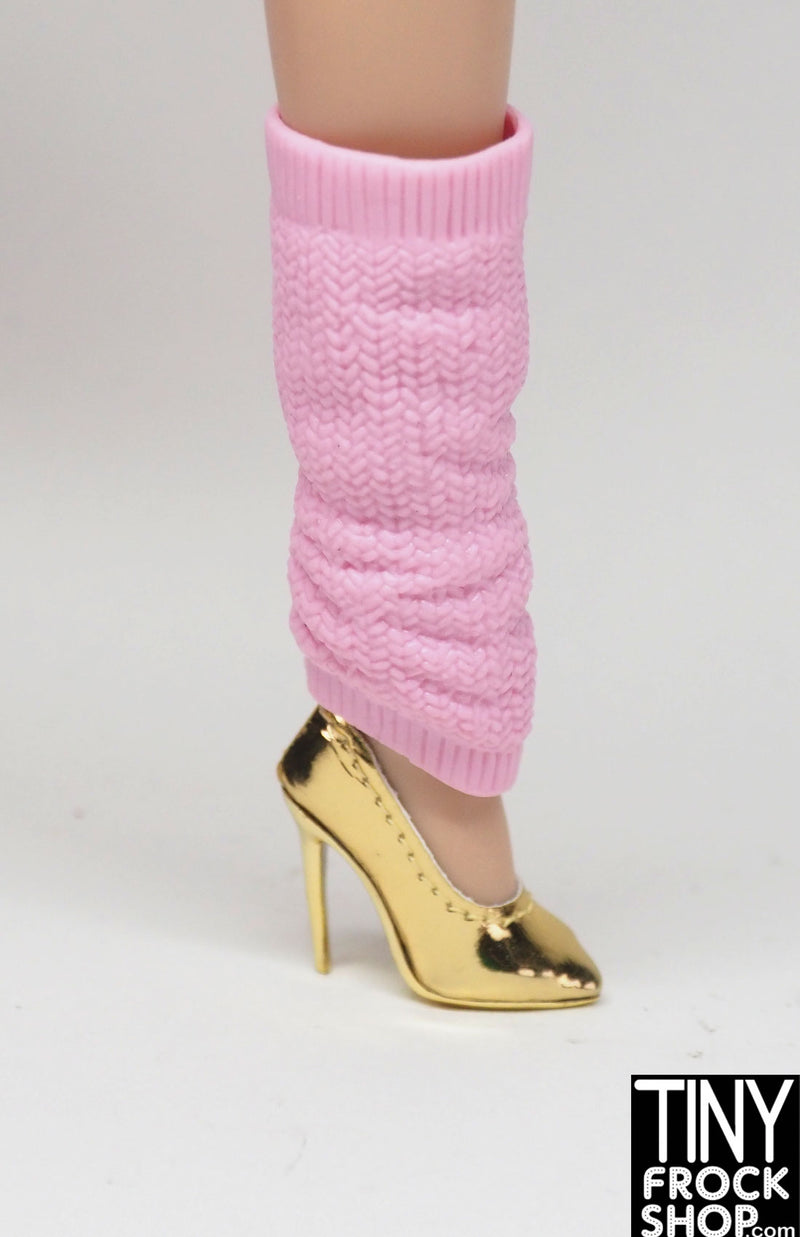 12"Fashion Doll Pink Faux Leg Warmers