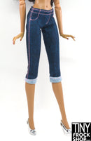 12" Fashion Doll Printed Knit Faux Jeans with Cuff