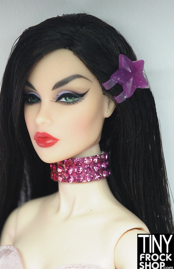 12" Fashion Doll Purple Sparkle Star Barrette