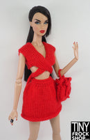 12" Fashion Doll Rachel Top and Skirt with Bag by Knits4Dolls - More Colors