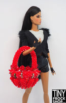 12" Fashion Doll Oversized Red Beaded Easter Basket