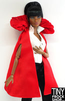 12" Fashion Doll Red Satin Bubble Neck Cape