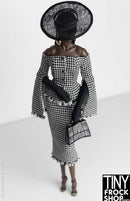 12 Inch Fashion Doll - Regal Poise Outfit by Shantommo - Tiny Frock Shop