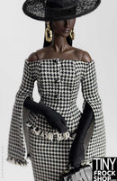 12 Inch Fashion Doll - Regal Poise Outfit by Shantommo - Tiny Frock Shop