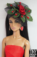 12" Fashion Doll Rose and Netty Fascinator Hat
