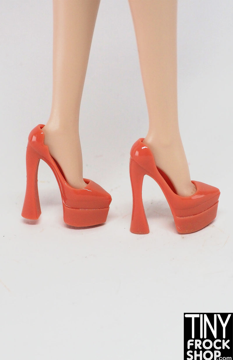 12" Fashion Doll Rounded Platform Heels by The Janchor - 2 Colors