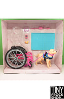 12" Fashion Doll Service Dog Playset with Wheelchair Ramp & Accessories NIB - Tiny Frock Shop