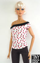 12" Fashion Doll Slouchy Oversized Strawberry Top