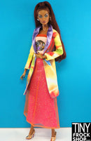 12" Fashion Doll Sparkle Coral and Orange Skirt - Tiny Frock Shop