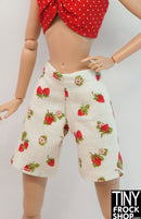 12" Fashion Doll Strawberry Print Long Shorts