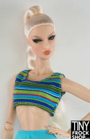 12" Fashion Doll Striped Cropped Tank Top - Tiny Frock Shop