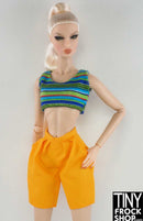 12" Fashion Doll Striped Cropped Tank Top - Tiny Frock Shop