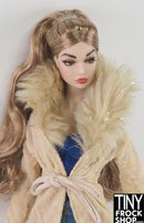 12" Fashion Doll Tan Sparkle Fur Jacket