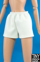 12" Fashion Doll White Pleather Simple Short