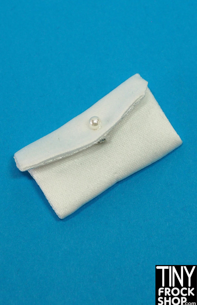 12" Fashion Doll White Satin Clutch Purse