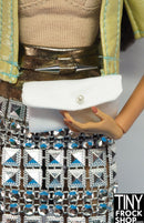 12" Fashion Doll White Satin Clutch Purse