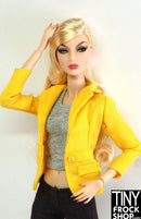 12" Fashion Doll Yellow Linen Look Jacket