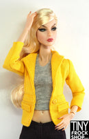 12" Fashion Doll Yellow Linen Look Jacket