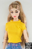 12" Fashion Doll Yellow Mock Neck Top - Tiny Frock Shop