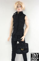 12" Fashion Male Doll  Black Vinyl Fashion Insider Bag - Tiny Frock Shop
