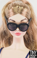 12" Fashion Doll Black Rounded Sunglasses