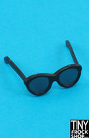 12" Fashion Doll Black Rounded Sunglasses