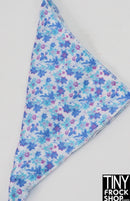 12" Fashion Doll Blue Tone Floral Scarf