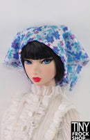 12" Fashion Doll Blue Tone Floral Scarf