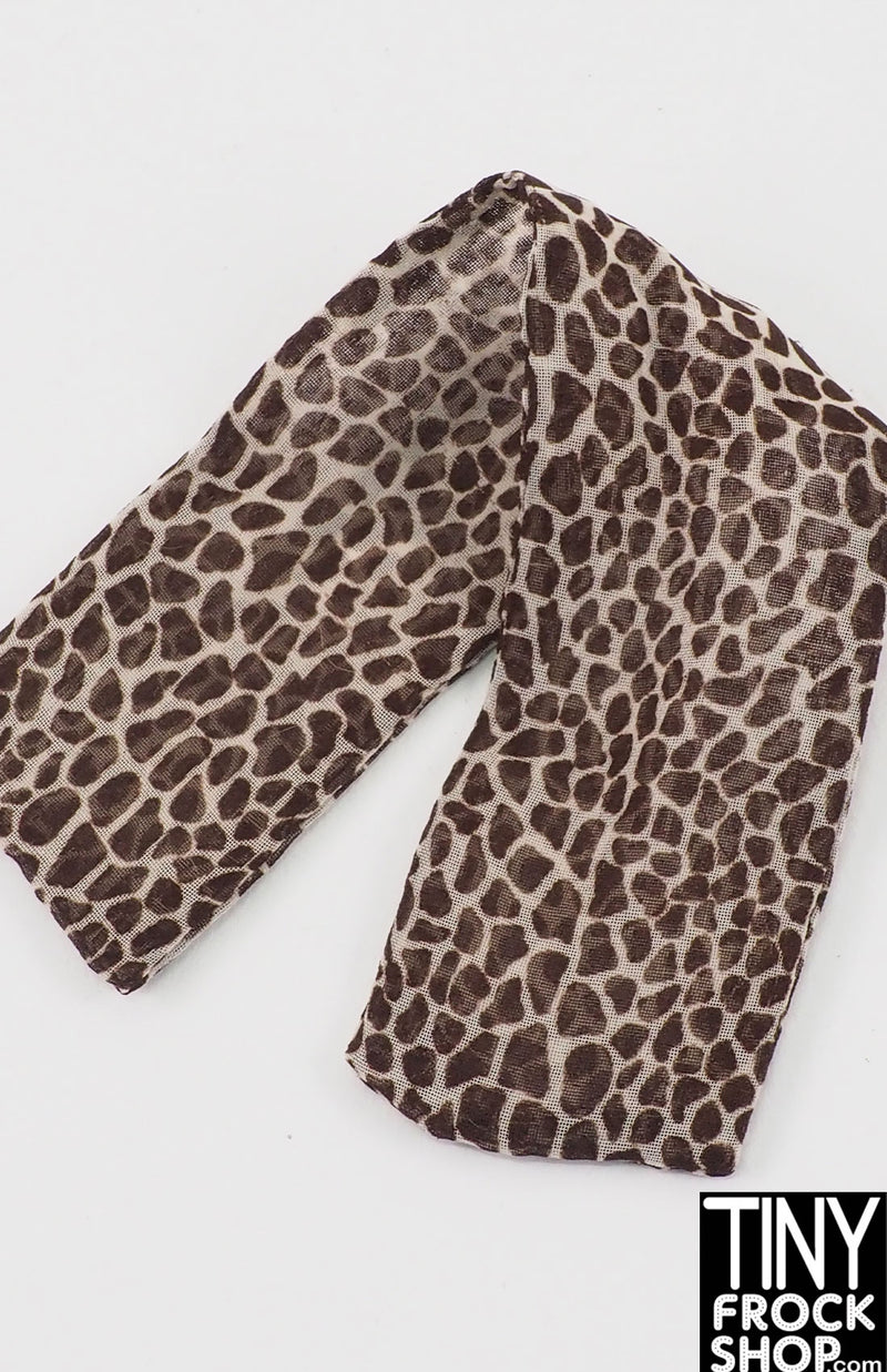 12" Fashion Doll Giraffe Print Scarf